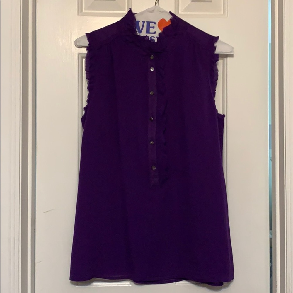 J.Crew Royal Purple Button Down Tank